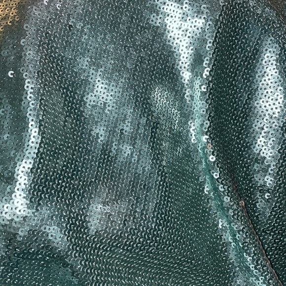 Free People Double Take Gold Rush Sequin Mini Slip Dress Green Blue - Picture 5 of 10